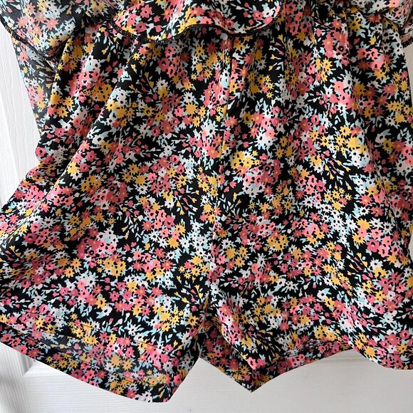 Girls Floral Short Romper with Faux Wrap Skirt EUC (size 10) - Picture 7 of 8